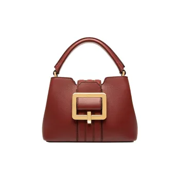 BALLY Cow Leather One Shoulder Handbags Small Size Women's Red