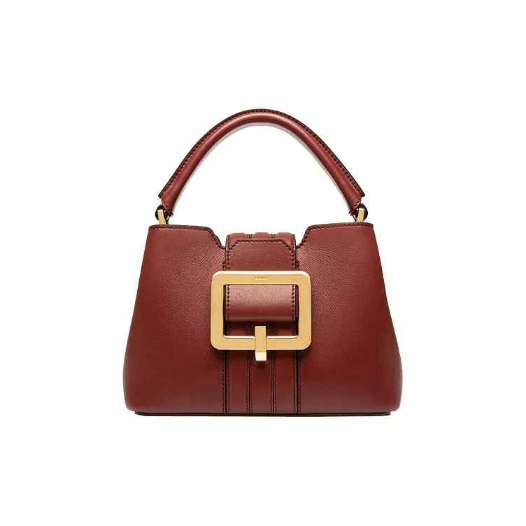 BALLY Cow Leather One Shoulder Handbag Trumpets Women's Red-0