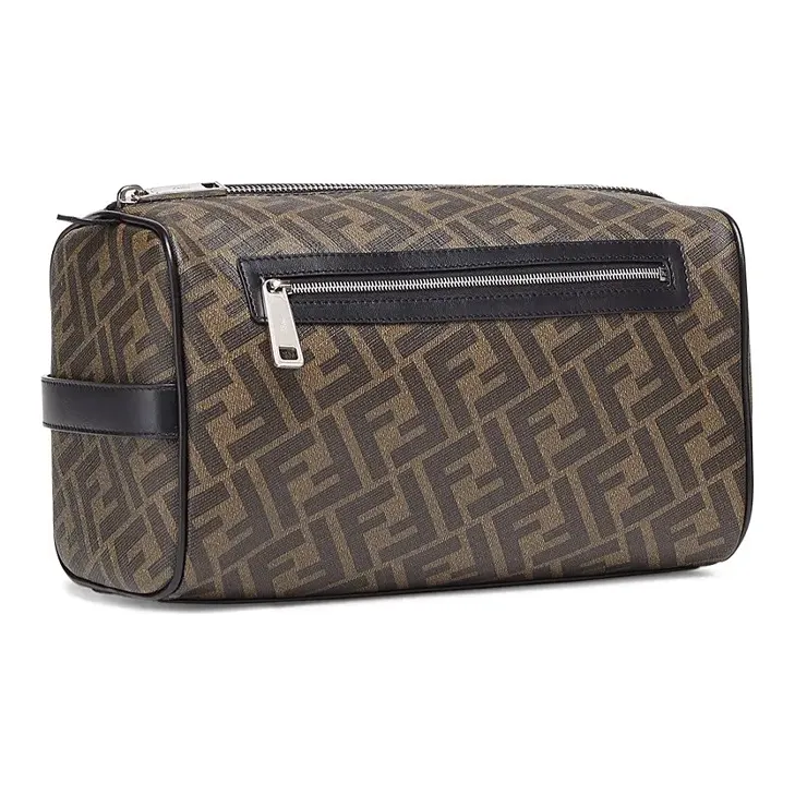 FENDI Fabric Makeup Bag Men's Brown-1