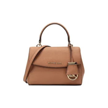 MICHAEL KORS MK Ava Cow Leather Patchwork Handbag Shoulder Bag Crossbody Bag Mini Women's Cream Brown