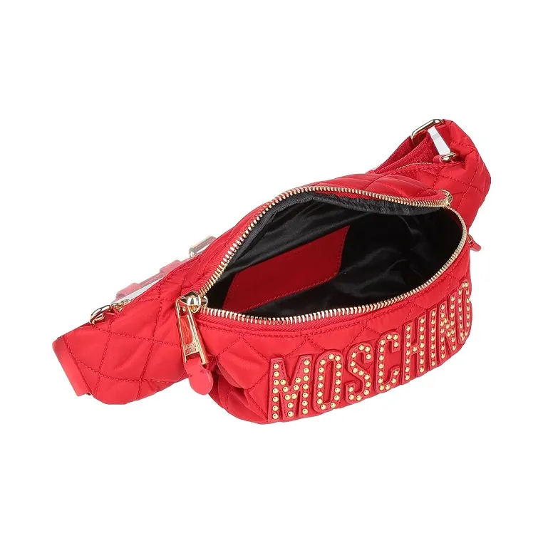MOSCHINO Fabric Sling Bag Shoulder Bag Crossbody Bag Fanny Pack Women's Red-1