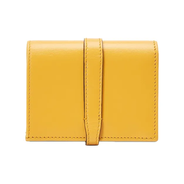 GUCCI Jackie 1961 Leather Clutch Wallet, Card Holder Small Size Women's Yellow-2