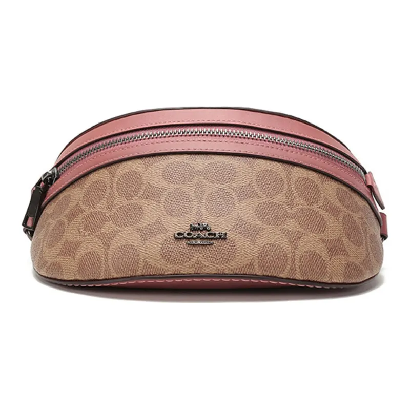 COACH Bethany Leather Fanny Pack Small Size Women's Vintage Pink With Tan-4