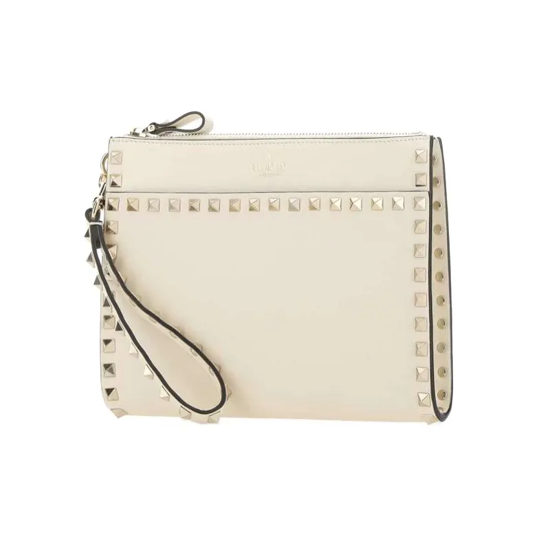 Valentino Leather Clutch Women's White-1