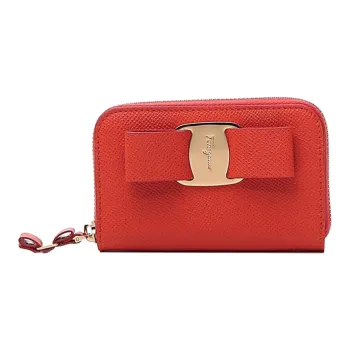 FERRAGAMO Cow Leather Wallet Women's Orange