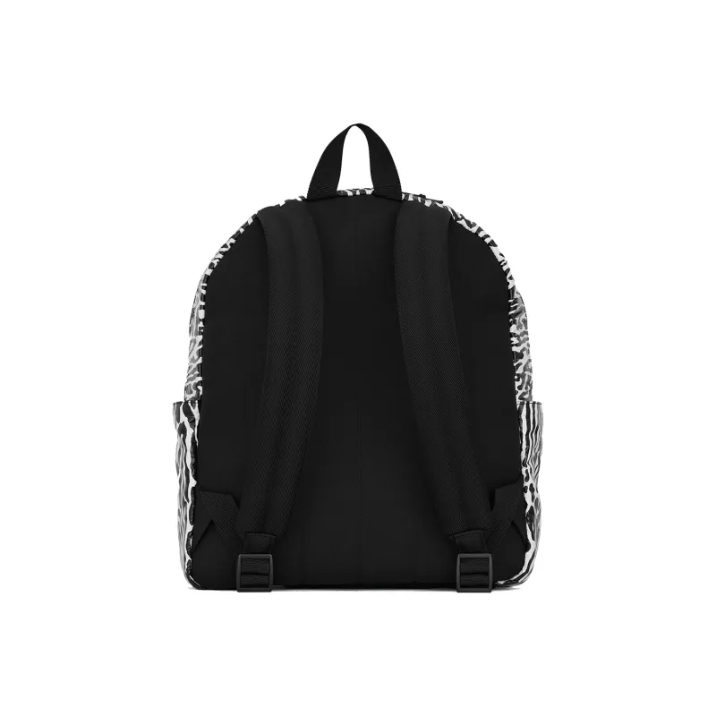 SAINT LAURENT Nux Nylon Backpack Regular Men's Black/White-2