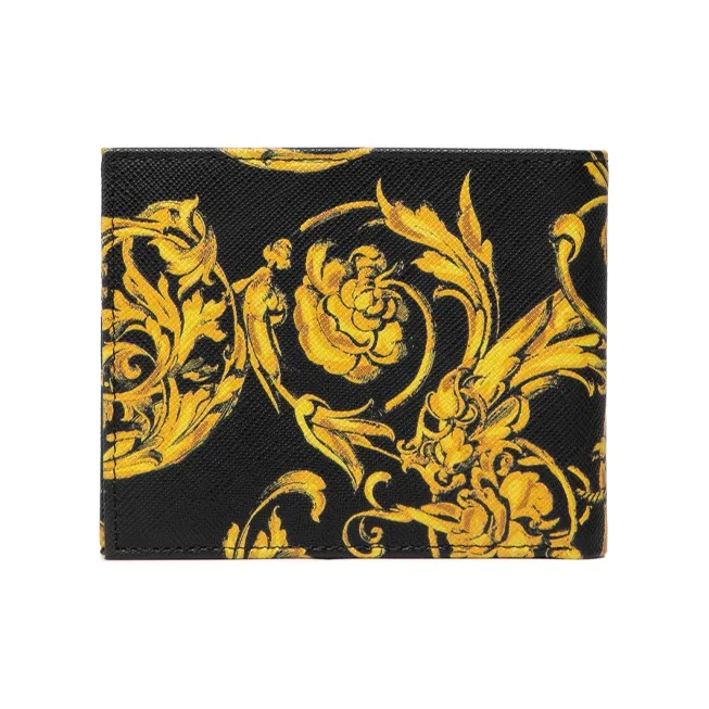VERSACE JEANS COUTURE Leather Wallet Unisex Black-1