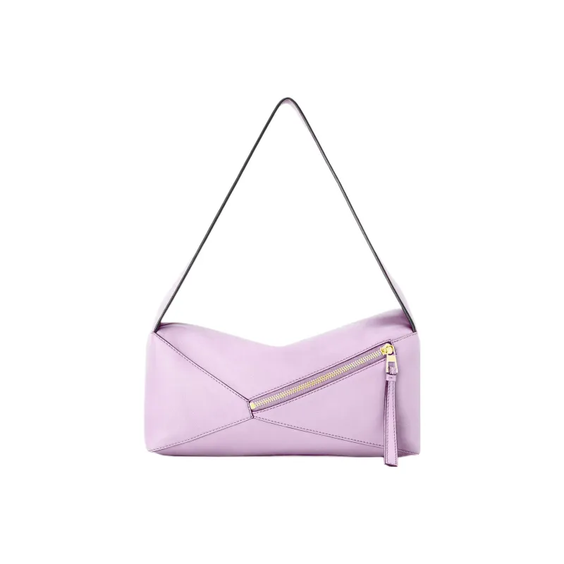 LOEWE Puzzle Hobo Bag In Nappa Calfskin Bloom Orchid-4