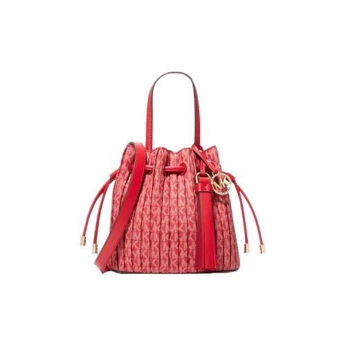 MICHAEL KORS Willa Polyester stayhomewithbags Bag Shopping Bag Bucket Bag Crossbody Handbag Mini Women's Red