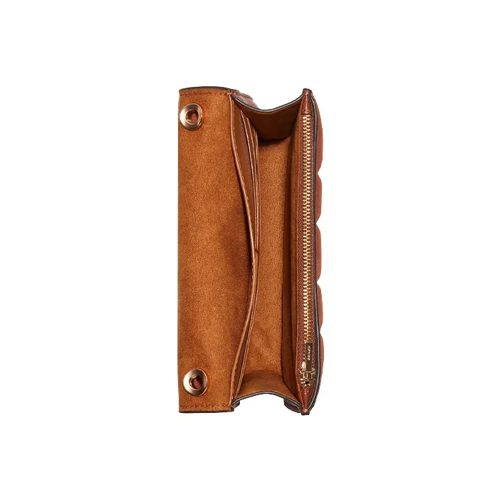 COACH Georgie Suede Bonded Leather Bacchus Bag Shoulder Bag Crossbody Bag Small Size Women's Caramel Brown-2