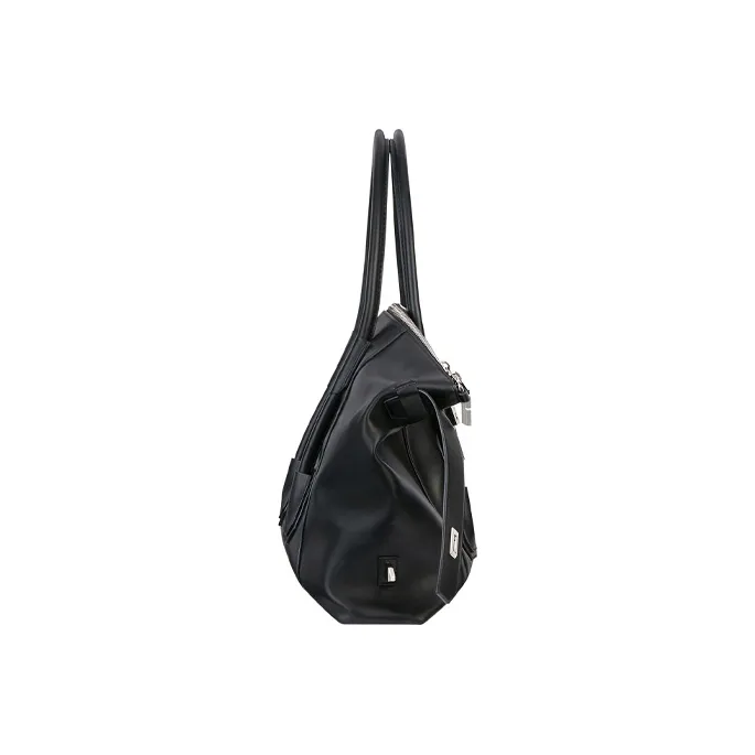 GIVENCHY Cow Leather Silver Lock Crossbody Bag Shoulder Bag Handbag Medium Size Women's Black-1