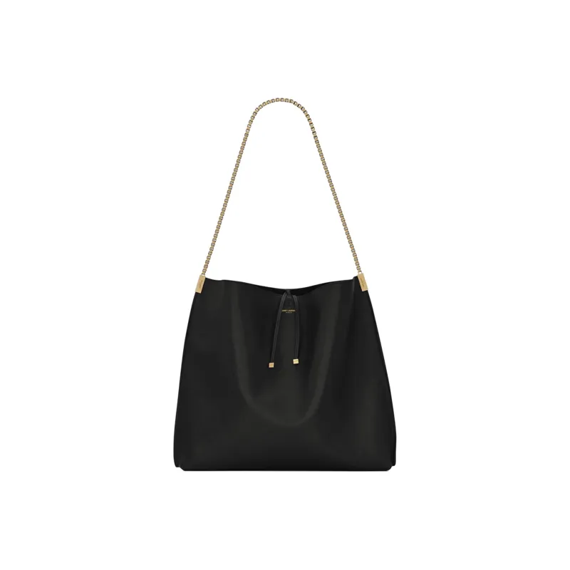 SAINT LAURENT Suzanne Leather Handbag Women's Black-0