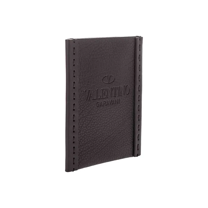 Valentino Cow Leather Leather Case Cell Phone Pouch Regular Unisex Black-2