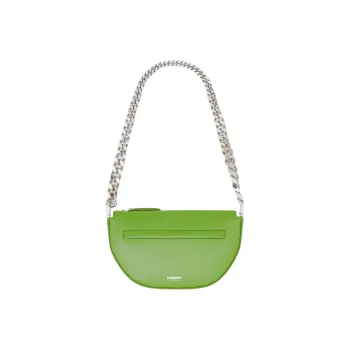 Burberry Leather One Shoulder Handbag Mini Women's Bright Green