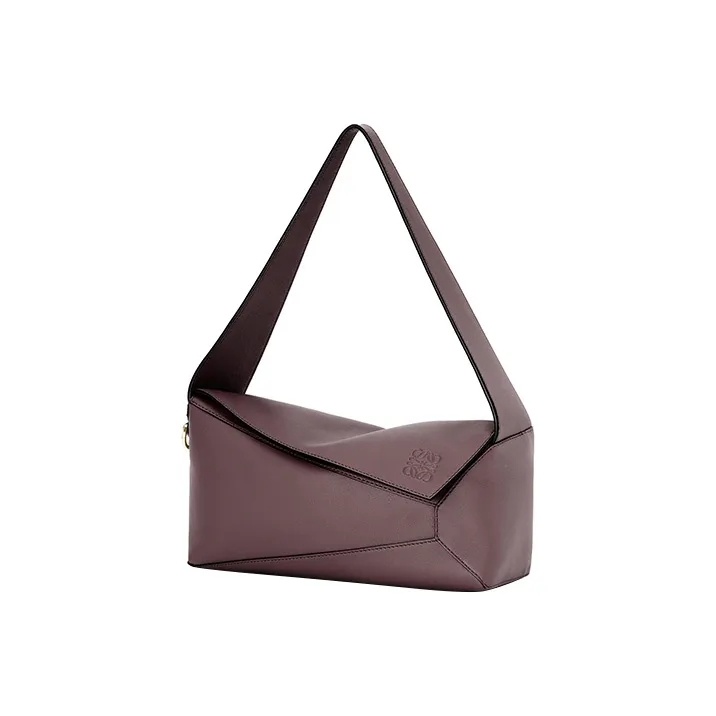 LOEWE Nappa Cow Leather Geometric Bag Puzzle Bag Handbag Shoulder Bag Women's Plum-1