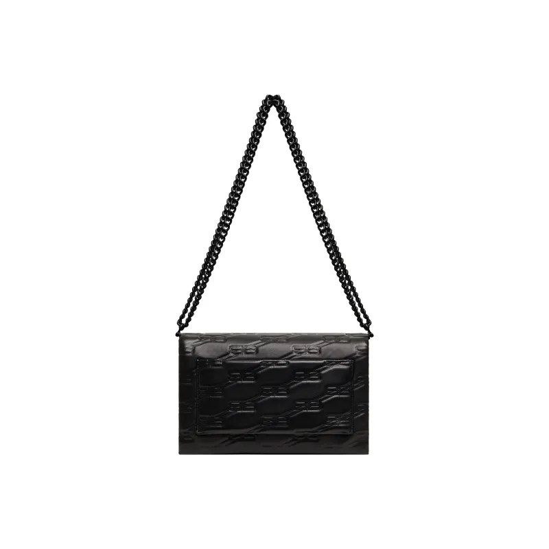 Balenciaga Women's Triplet Medium Bag Bb Monogram Black-5