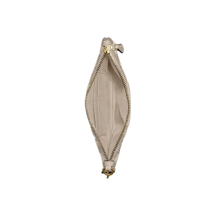 COACH Wristlet Monogram Canvas With Leather Wrist Bag Mahjong Clutch Trumpets Women's Beige Monogram-2