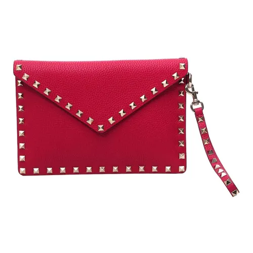 Valentino Leather Makeup Bag Women's Red