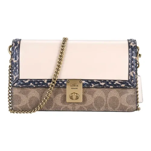 COACH Hutton PVC Chain Bag Shoulder Bag Women's Multicolor