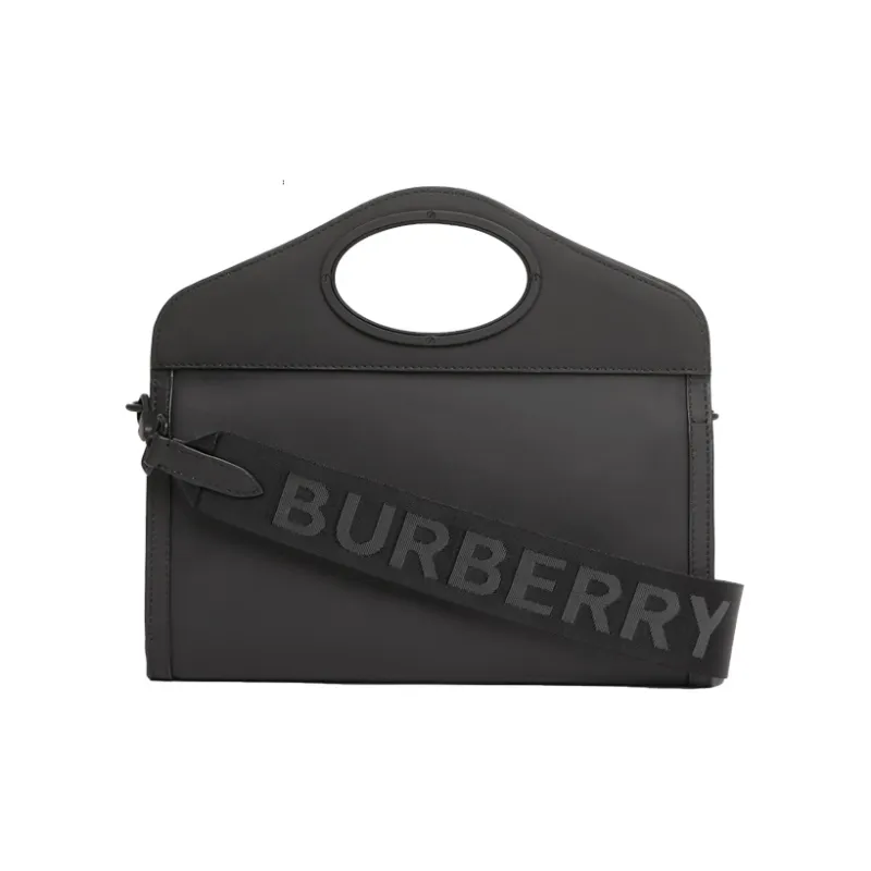 Burberry Pocket Bag Polyurethane Handbag Shoulder Bag Crossbody Bag Men's Black-1