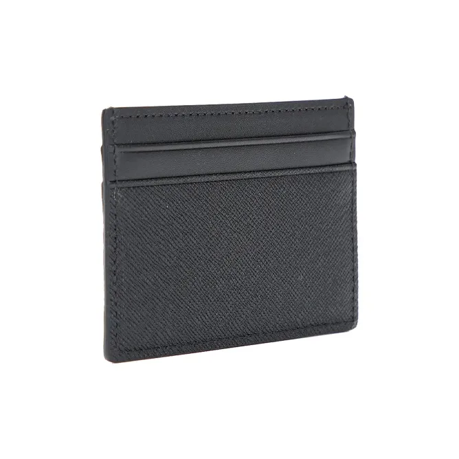 MCM Artificial Leather Coin Purse, Card Holder Mini Unisex Black-3