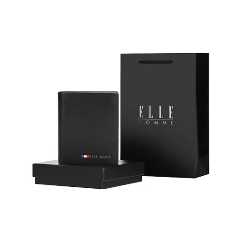 ELLE HOMME Wallets Black Vertical Style