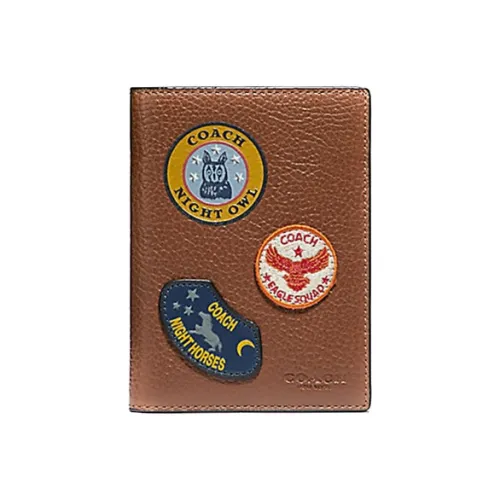 COACH Passport Case Passport Holders Saddle Color