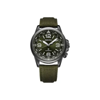 SEIKO Prospe Manual Mechanical Movement Nylon Strap Watch Men's Watches Green Dial
