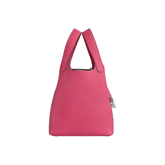 HERMES Picotin Taurillon Maurice Bullock Leather Basket Bag Handbag Bucket Bag Women's 5R Rose Shocking Vibrant Pink-1