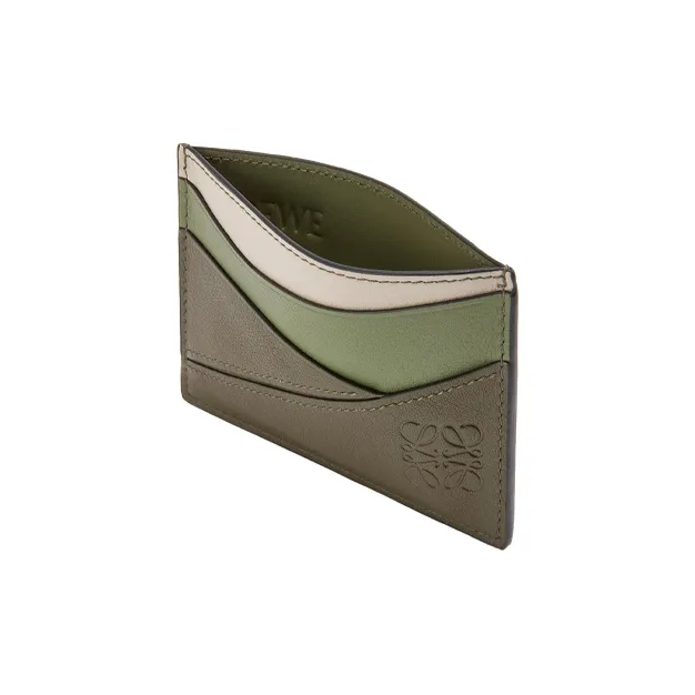 LOEWE Puzzle Calfskin Card Holder Unisex Avocado Green-1