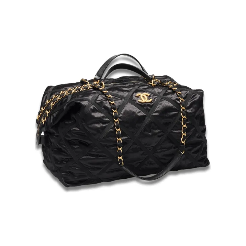 CHANEL Nylon One Shoulder Handbag Extra Large Women's Black-1