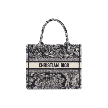 DIOR Small DIOR Book Tote Bag Toile De Jouy Reverse Embroidery