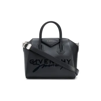 Givenchy Antigona Cow Leather Handbag Shoulder Bag Medium Size Women's Black