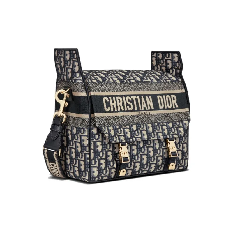 DIOR DiorCamp Fabric Messenger Bag Box Bag Handbag Crossbody Bag Shoulder Bag Women's Blue-1
