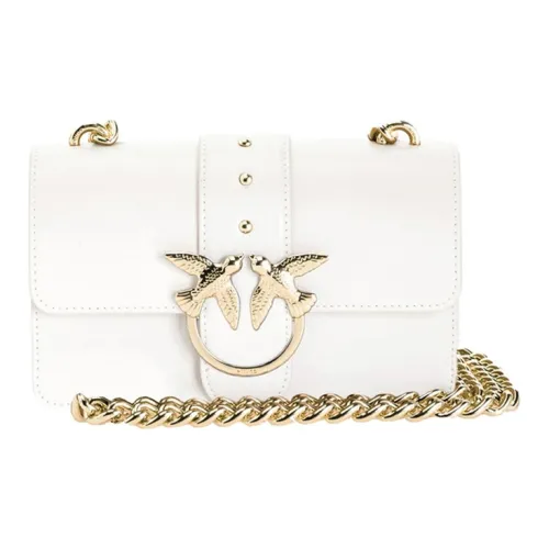 PINKO SIMPLY Leather Flying Bird Swallow Bag Shoulder Bag Crossbody Bag Mini Women's White