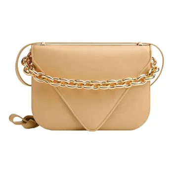 Bottega Veneta Calfskin Envelope Bag Crossbody Bag Women's Almond