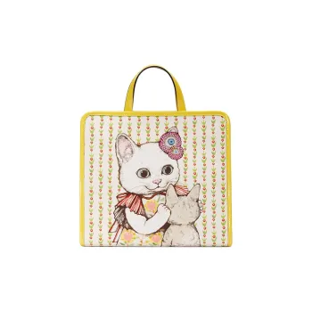 GUCCI Canvas With Leather Kids' Handbag Kids' Yellow White Candy Color