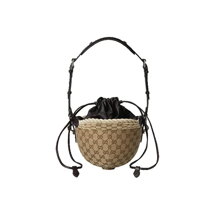 GUCCI Leather Bucket Bags Handbags Shoulder Bags Small Size Women's Ebony/Black-2