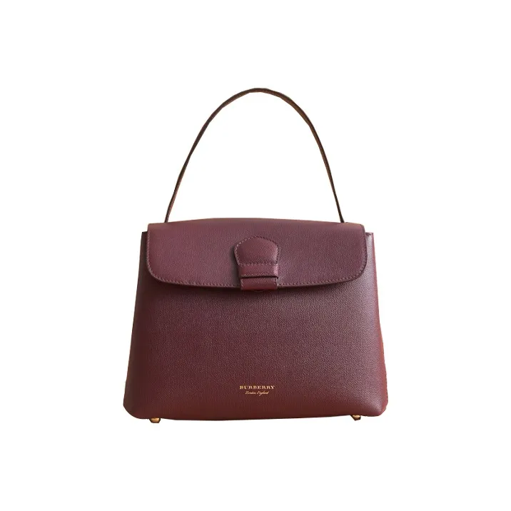 Burberry Grain Texture Leather Tote Bag Shopping Bag Medium Size Women's Russet-0