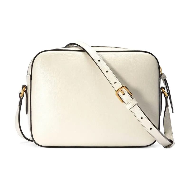 GUCCI Horsebit 1955 Leather Camera Bags Crossbody Bag Shoulder Bag Women's White-3