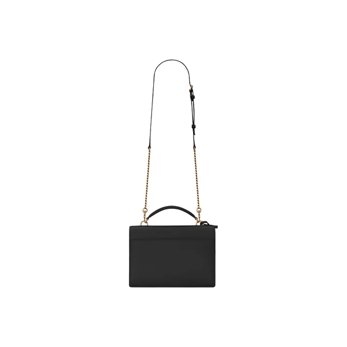SAINT LAURENT Sunset Top Handle In Smooth Leather Black-5
