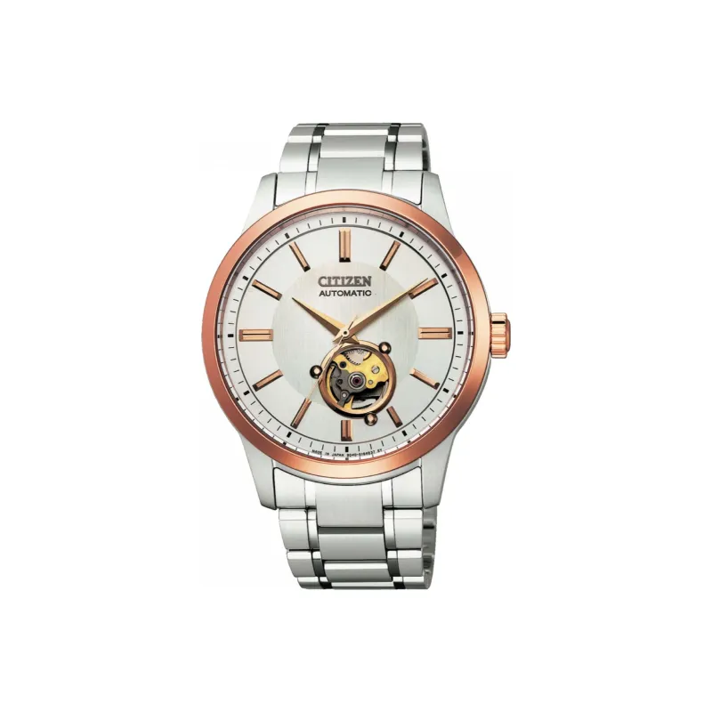 CITIZEN Mechanical Collection Automatic Mechanical Movement Stainless Steel Strap Watch Men's Watches Silver Dial-0