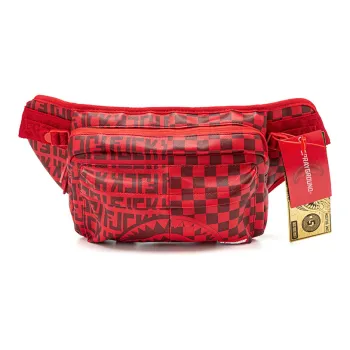 SPRAYGROUND Fabric Sling Bags One Shoulder Crossbody Fanny Pack Unisex Red