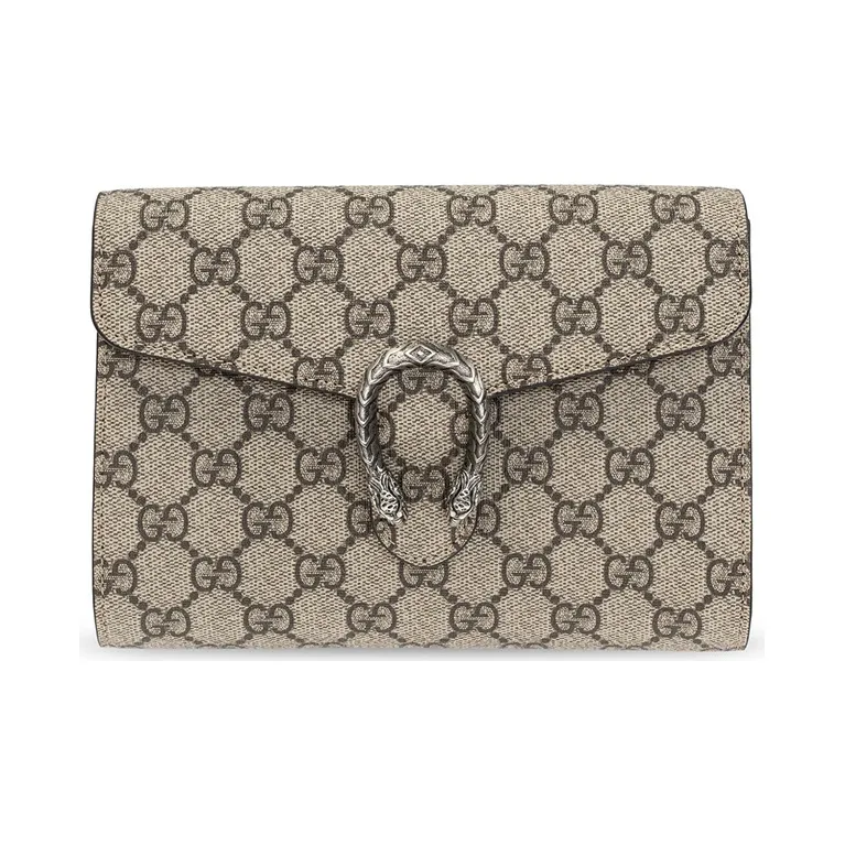 GUCCI Dionysus Canvas With Leather Canvas Bag Clutch Regular Women's Ebony-0