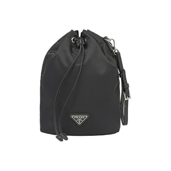 PRADA Nylon Makeup Bag Shoulder Bag Unisex Black