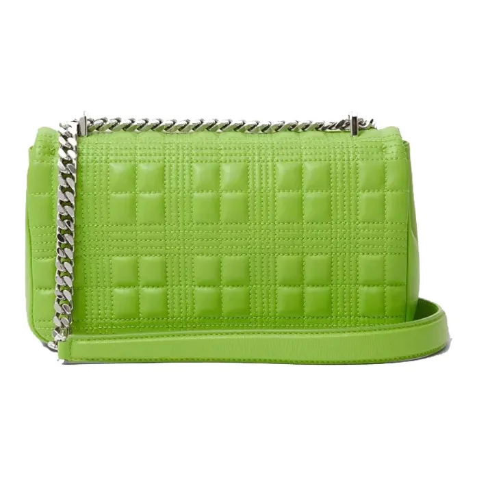 Burberry Burberry Bag Collection Lambskin Lona Bag Handbag Shoulder Bag Women's Bright Green-1