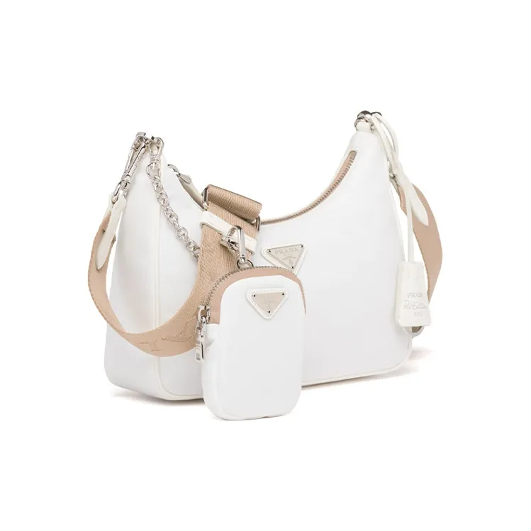 PRADA Re-Edition Nylon Shoulder Bag Crossbody Bag Regular Women's White-1