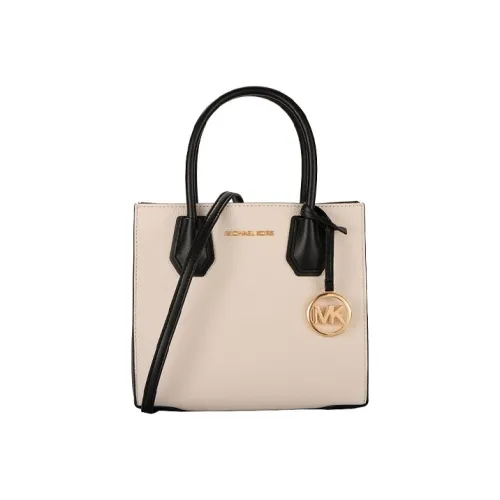 MICHAEL KORS Mercer Cow Leather Trunk Bag, Shoulder Bag, Crossbody Bag, Handbag Women's Black, White, Multicolor