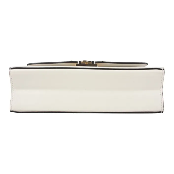 GUCCI Zumi Smooth Leather Shoulder Bag Small Size Women's White-3