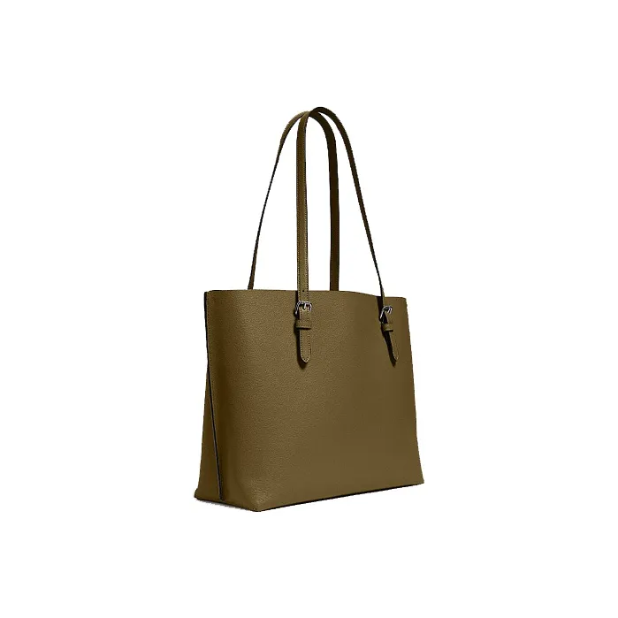 COACH Mollie Leather Tote Bag Shopping Bag Shoulder Bags Large Size Women's Olive Green-2